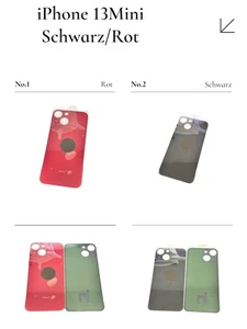 iPhone 13 Mini Backcover Glas Akkudeckel Ersatz Neu OEM Rot / Schwarz - Bild 1 von 5