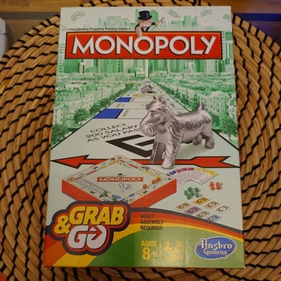 Hasbro Monopoly Grab & Go Game Board Game Travel Size - Image 1 of 4