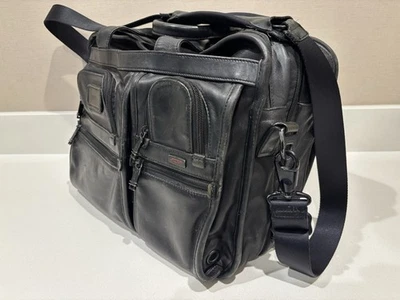 Tumi Alpha Expandable Organizer Laptop Briefcase - Black - Image 1 of 4