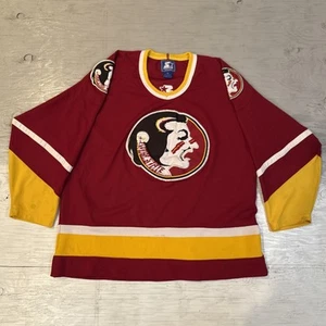 Vintage 90s Starter Florida State University Seminoles Sewn Hockey Jersey Sz XL - Picture 1 of 24