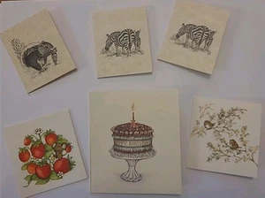 Lot of Very Rare Vintage 6 Miniature Cards Misc By Hallmark  - Bild 1 von 18
