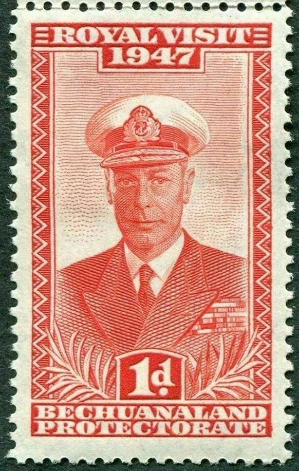 BECHUANALAND PROTECTORATE 1947 SG132 KGVI ROYAL VISIT 1d. SCARLET   -  MNH - Image 1 of 1