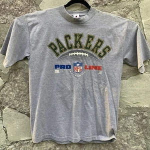 Vintage Green Bay Packers 1995 Pro Line T Shirt Gray Riddell USA Made Size XL - Picture 1 of 5