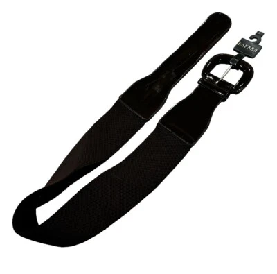 Y2K Lauren Ralph Lauren Women's Stretch Brown Patent Leather Belt Size Large - Image 1 of 4