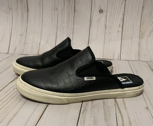 Vans Off The Wall Perf Leather Black Slip On Skate Shoe Mens Sz 7.5 Womens Sz 9 - Picture 1 of 10