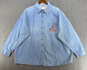 Vintage Peanuts Women's Denim Long Sleeve Button Up Shirt Sally I’ve Had Enough - Picture 1 of 11