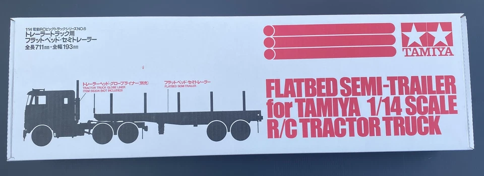 Semirimorchio pianale Tamiya 56306 1/14 elettrico RC Big Truck serie n.06...