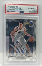 Klay Thompson Signed 2012 Panini Prizm 203 RC Warriors Auto PSA DNA