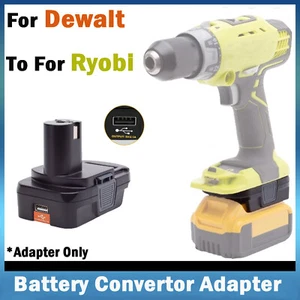 For Dewalt 20V/For Milwaukee 18V Battery to for Ryobi 18V Adapter- Adapter Only - Picture 1 of 9