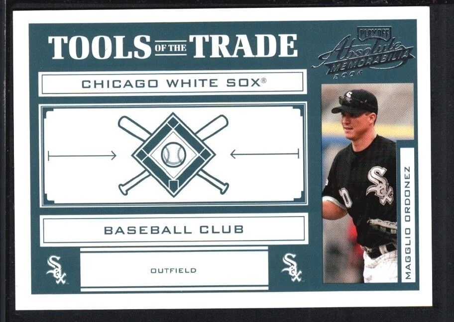 MAGGLIO ORDONEZ 2004 ABSOLUTE #84 TOOLS OF THE TRADE GREEN WHITE SOX SP #024/150 - Image 1 of 1