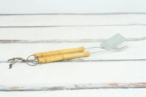 Vintage Washburn Androck Wood Handled With Triple Deer Design Grilling Spatula A - Picture 1 of 8