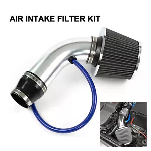 Luftansaugfilter Set Sport Luftfilter 3" 76mm KFZ Auto Sportluftfilter Silber DE - Bild 1 von 11