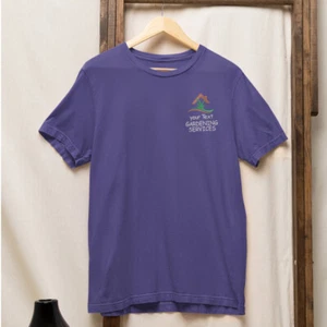 Personalised Custom Embroidered Gardening Service T-shirt Your Text Lawn Garden - Picture 1 of 23