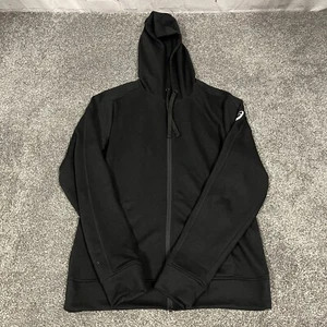 Asics Hoodie Jacket Unisex Adults Small Black Full Zip Running Sports - Picture 1 of 11