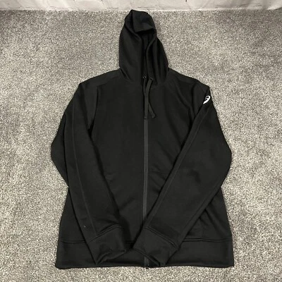 Chaqueta con Capucha Asics Unisex Adultos Pequeña Negra Cremallera Completa Correr Deportes Foto 1 de 4
