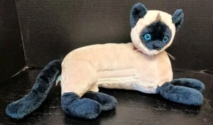 Vintage 1982 Dakin Plush Siamese Cat Stuffed Animal Blue Eyes 16" - Picture 1 of 8