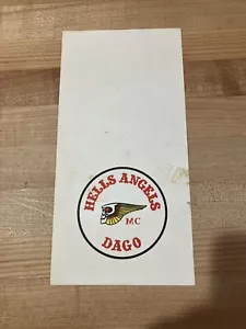 VINTAGE 1980TIES HELLS ANGELS DAGO PAPER STATIONARY CARD RARE!! - Picture 1 of 6
