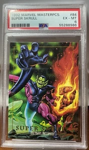 1992 Marvel Masterpieces Super Skrull Trading Card #84 - Graded EX-MT PSA 6 - Picture 1 of 2