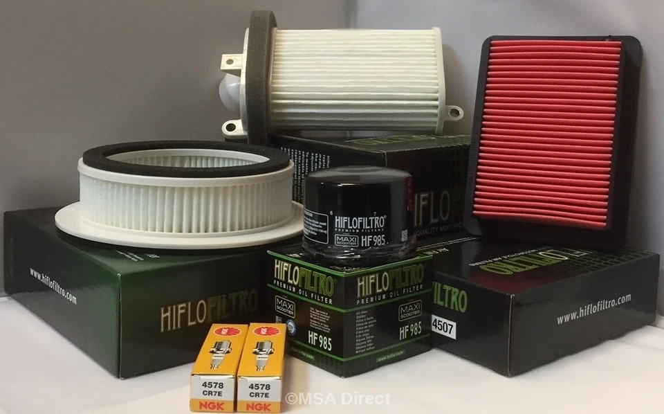 Kit de servicio para filtros YAMAHA XP500 TMAX (2008 a 2011) y 2 bujías NGK Foto 1 de 4