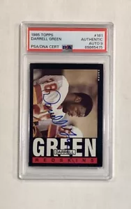 DARRELL GREEN 2ND YEAR 1985 TOPPS #181 SIGNED AUTOGRAPH RARE PSA AUTO 9 - Picture 1 of 2