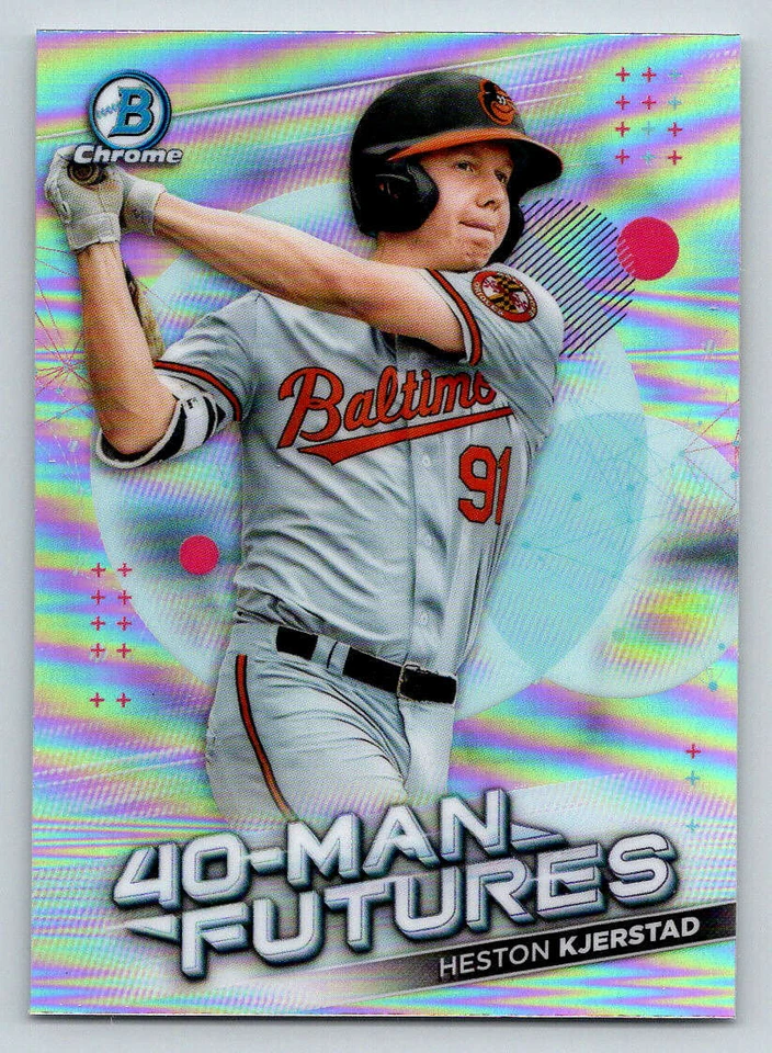 2021 Bowman Chrome 40-Man Futures Refractors #FMF2 Heston Kjerstad (ref 195432) - Image 1 of 2