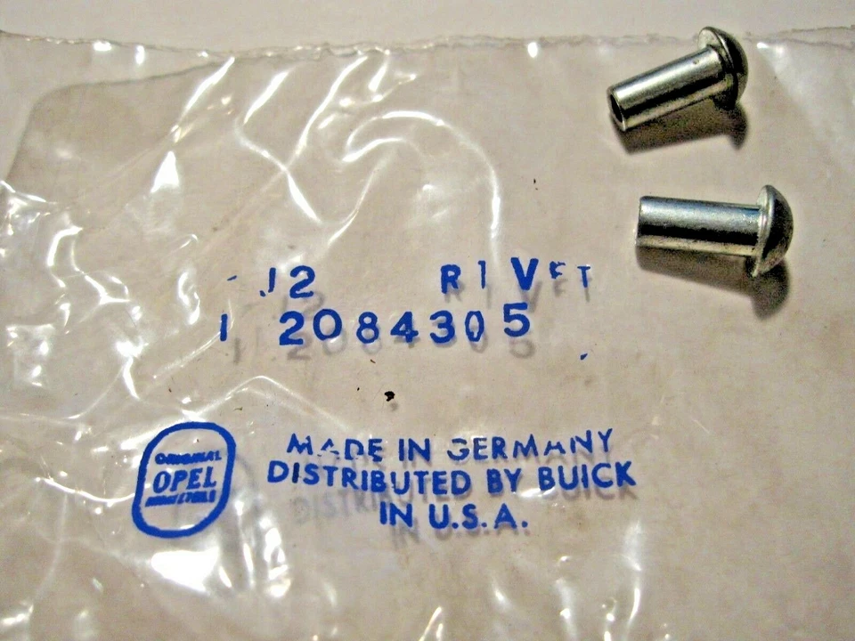 CONJUNTO DE 2 REBITES DE LINK DE VERIFICAÇÃO OPEL MANTA 1900 KADETT 1968-75 - Imagem 1 de 1