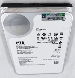 16TB SEAGATE HP ST16000NM006J MB016000JYDKL Enterprise 3.5" SAS HDD Hard Drive - Afbeelding 1 van 1