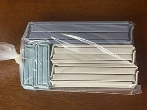 Pampered Chef Twixit Clip Set #100843 Grey Blue White Pack of 10 Brand New - Picture 1 of 2