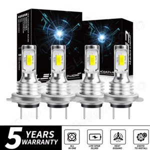 H7 H7 LED Headlight KIT Combo Bulbs High Low Beam Super Bright White 10000K - Picture 1 of 11