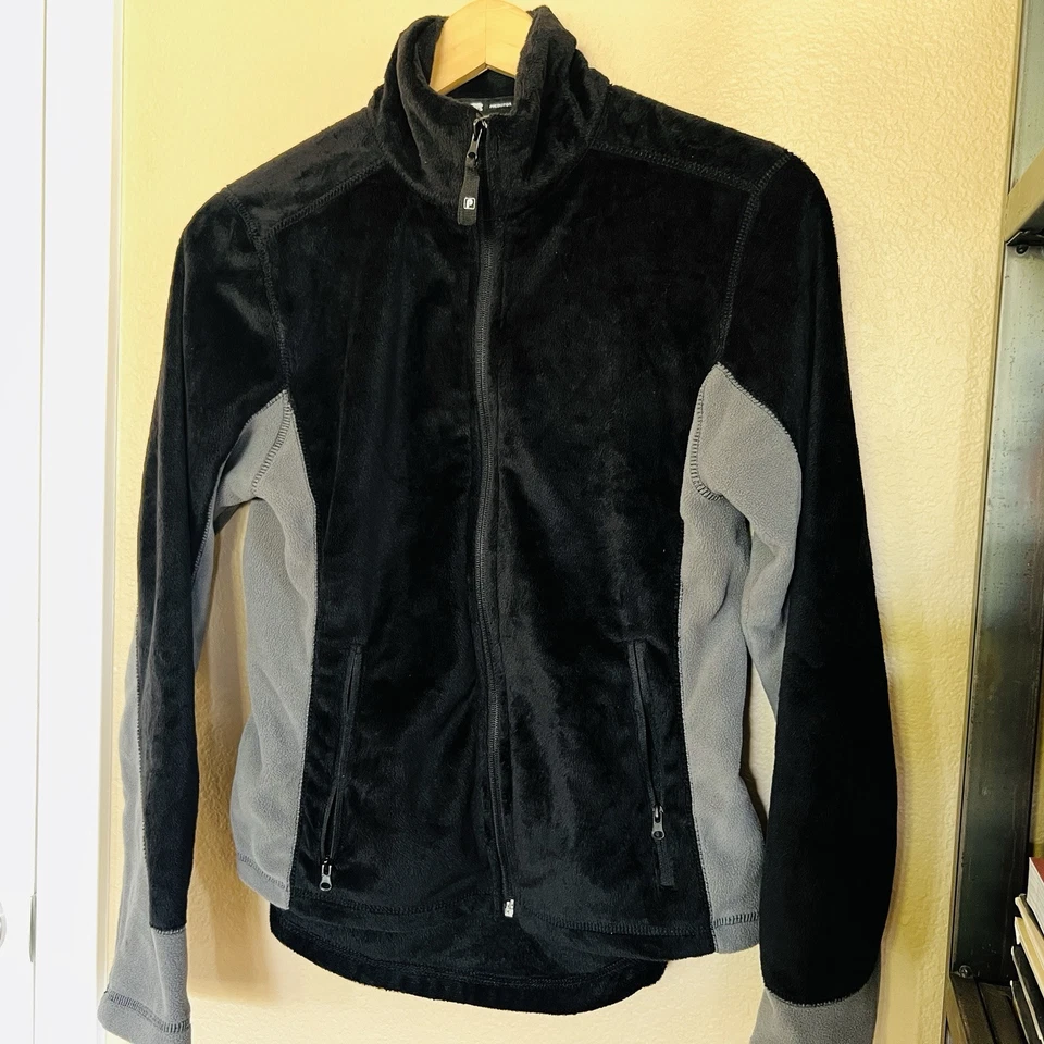 Predator Fleece Jacket Black & Grey Size M Super Soft  Warm Zipper Jacket Women - Image 1 of 4