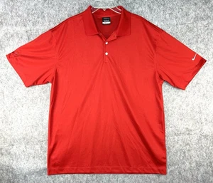 Nike Golf Dri-Fit Polo Shirt Men's XL Red Performance Short Sleeve Logo - Picture 1 of 10
