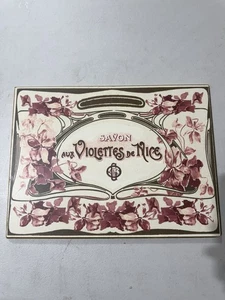 Französische Seife Werbung Wandrelief Savon aux Violettes de schönes Dekor - Bild 1 von 4