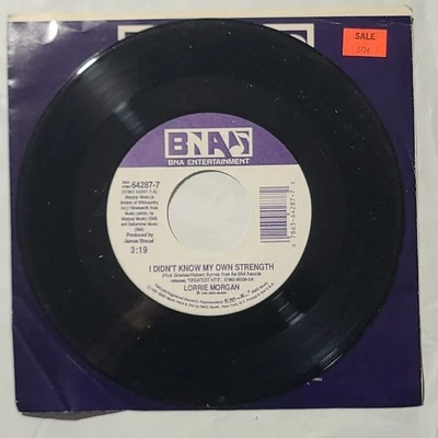 Lorrie Morgan ~ I Didn't Know My Own Strength/ War Paint ~ BNA 45 RPM Record - Image 1 of 4