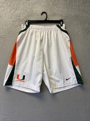 Nike Miami Hurricanes Shorts Lacrosse Adult XL Polyester/ 151-8 - Image 1 of 4
