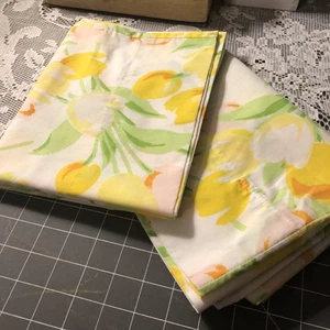 Vintage 1976 Utica Tulpenmuster Kissenbezüge 2er Set Standard - Bild 1 von 5