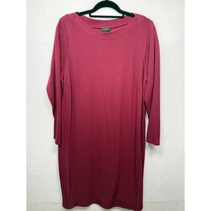 J.Jill Wearever Collection Knit Sheath Dress, Bordeaux, Plus 1X - NEW!  - Picture 1 of 6