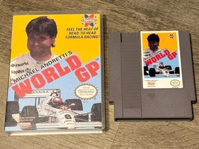 Michael Andretti's World GP Nintendo Nes w/Clamshell Case Tested Authentic