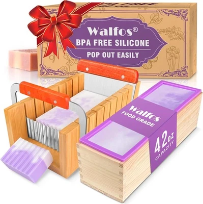  Мыльная форма для мыловарения, набор для мыловарения — набор силиконовых форм для мыла 42 унции  - Изображение 1 из 4