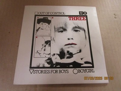 U2 Three 1982 Reissue 7" 45 Used! CBS Ireland Red & Black Labels 7951 Stickman - Image 1 of 4