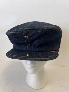 Levi's Vintage 70’s Engineer Cap Hat Newsboy Cabbie Ivy Orange Tab Denim Jeans - Picture 1 of 22