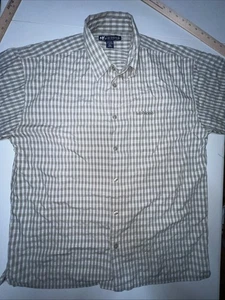 Vintage Big Dogs Shirt Men’s Large Button Up Short Sleeve Plaid Logo - Picture 1 of 4