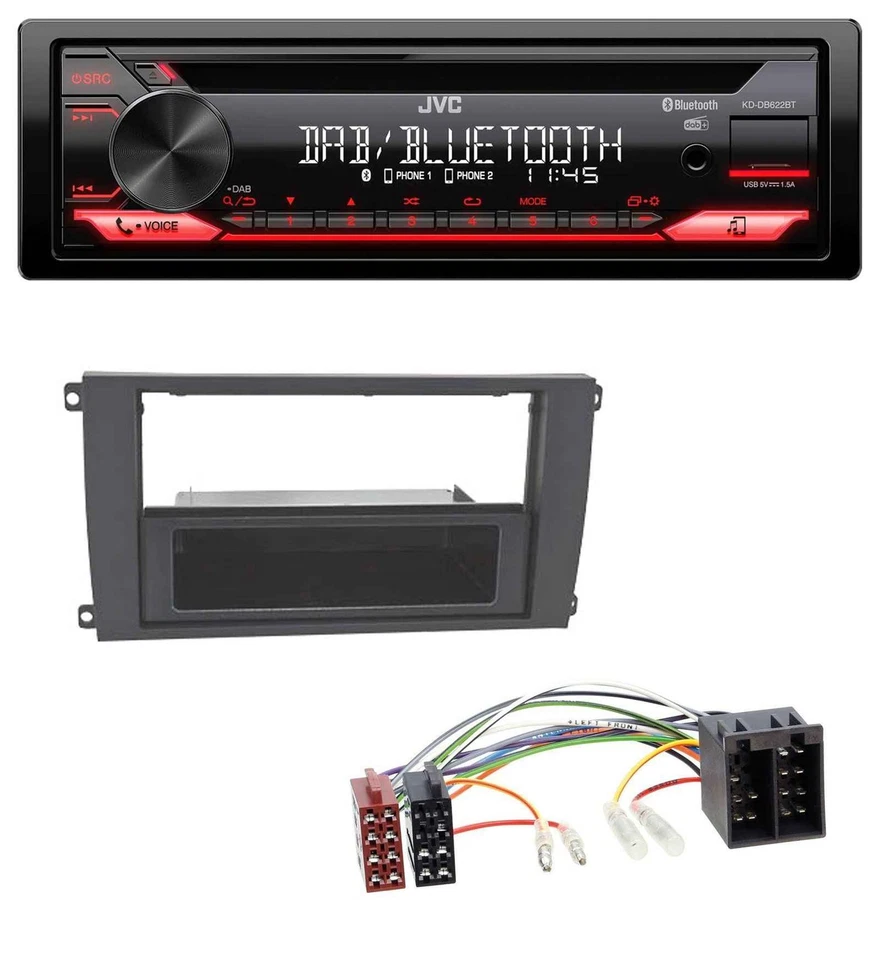 JVC CD DAB USB Bluetooth MP3 Autoradio für Porsche Cayenne (2002-2007) - Bild 1 von 4