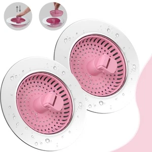 2 Pack Universal 3 in 1 Kitchen Sink Drain Strainer with Sink Stopper, Chrome... - Picture 1 of 9