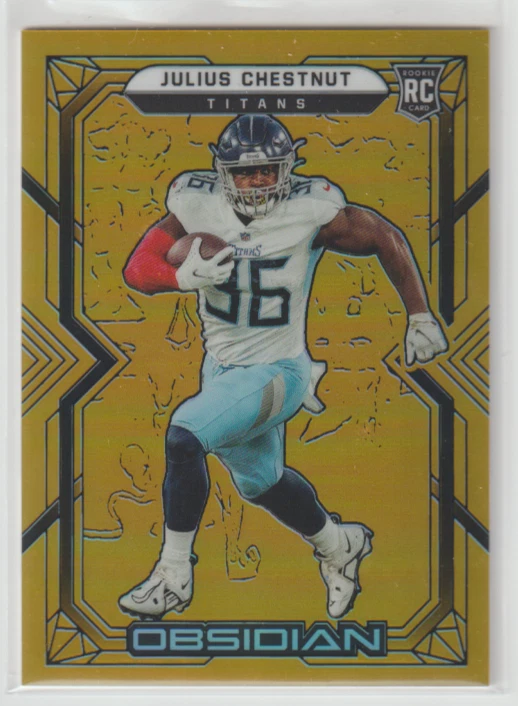 2022 Panini Obsidian #200 Julius Chestnut RC Rookie GOLD Flood Prizm #10/10 SSP - Image 1 of 2