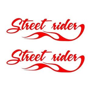 Street Rider Fancy Flame Car Bike Van Truck Boat Vinyl Graphic NEO00643 - Picture 1 of 2