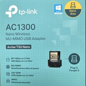 TP-LINK | AC1300 Archer T3U Nano | Mini Wireless Mu-Mimo WiFi USB Adapter - Picture 1 of 4