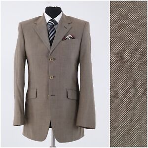 Mens Vintage Blazer 36R UK Size CARVEN Brown Wool Sport Coat Jacket