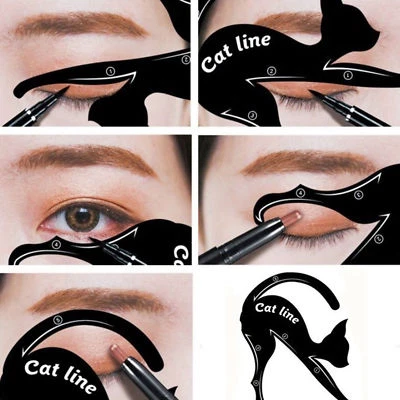 SEMATRONIK Pochoir Eyeliner Stencil Cat Eye - 10 formes - Plus de BAVURES !