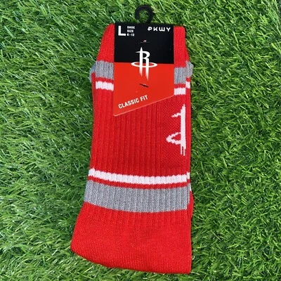 PKWY NBA Houston Rockets Socks Classic Fit Size L. Red, Gray And White - Image 1 of 4