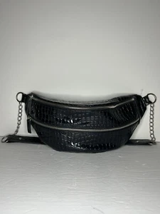 Misguided Faux Croc Leather Bum Bag Crossbody Vacation Travel Bag - Picture 1 of 11